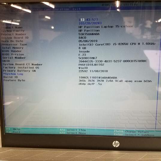 HP Pavilion 15in Laptop Intel I5-8265U CPU 8GB RAM & SSD image number 9