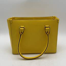 Kate Spade Womens Yellow Leather Double Handle Zipper Shoulder Bag Purse alternative image