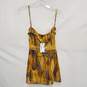 NWT BCBGMaxazria WM's Cotton Woven Yellow Floral Summer Top Size L image number 2