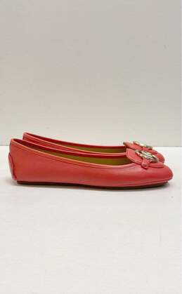 Michael Kors Orange Leather Ballet Flats Loafers Shoes Size 8 M
