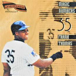 1996 HOF Frank Thomas Pinnacle Aficionado Magic Numbers Sample White Sox alternative image