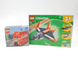 Creator Factory Sealed Sets 31126: Supersonic-jet & 40220: London Bus