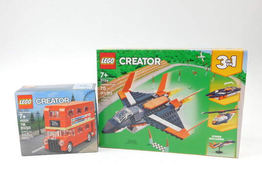 Creator Factory Sealed Sets 31126: Supersonic-jet & 40220: London Bus image number 1