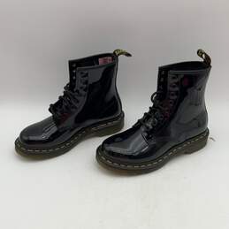 Dr. Martens Womens Black Leather High-Top Lace Up Rubber Combat Boots Size 6 alternative image