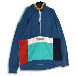 Tommy Hilfiger Denim Mens Multicolor 1/2 Zip Long Sleeve Pullover Sweatshirt XXL