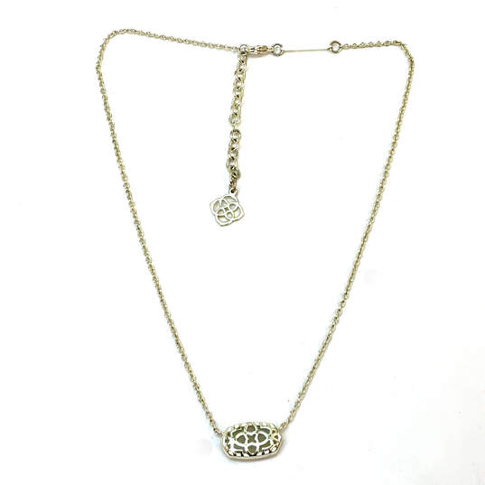 Designer Kendra Scott Gold-Tone Link Chain Elisa Pendant Necklace image number 3