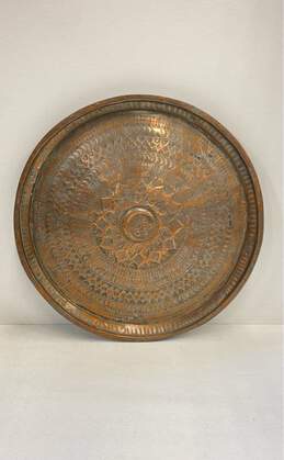 Copper Wall Art South Asia 29.5 Inch Hand Crafted /Engraved Copper Plate