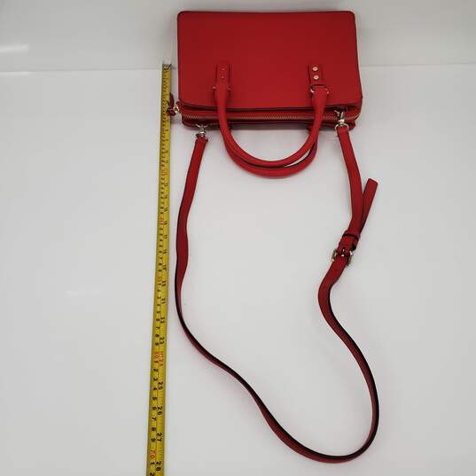 Kate Spade Red Leather Satchel/Convertible Crossbody Handbag image number 6