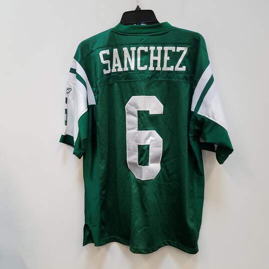 Mens Green New York Jets Mark Sanchez #6 Football NFL Jersey Size 48 image number 3