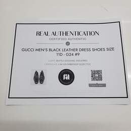 Authenticated Gucci Black Leather Dress Shoes Men's Size 11D alternative image