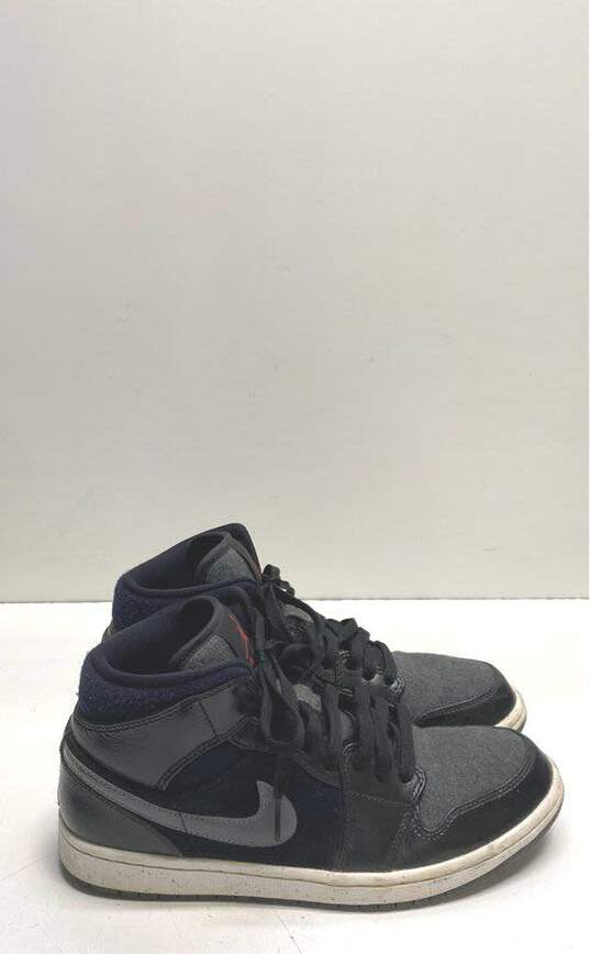 Jordan 1 Retro Mid Premium SE Winterized Black Casual Sneakers Men's Size 8 image number 3