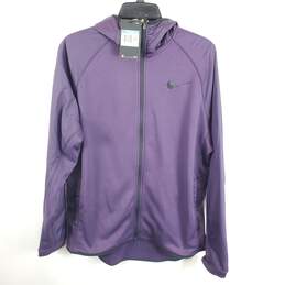 Nike Men Purple Fleece Zip Sweater M NWT