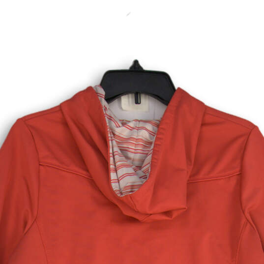 Womens Pink Long Sleeve Drawstring Full-Zip Hoodie Size Medium image number 4