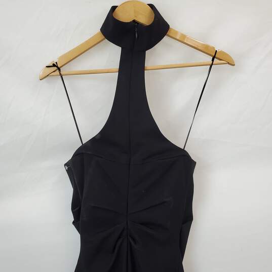 Zara Strapless Halter Black Maxi Dress Size XS w/Integrated Bra image number 4