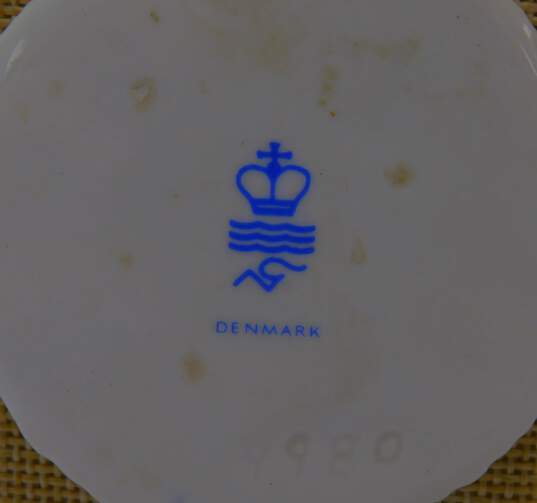Vintage 1980 Royal Copenhagen A. Michelsen Denmark 925 Porcelain Pendant Necklace 38.1g image number 5