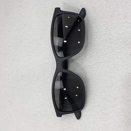 Mens MH-7910 CE Matt Black Frame Polarized Black Lens Square Sunglasses