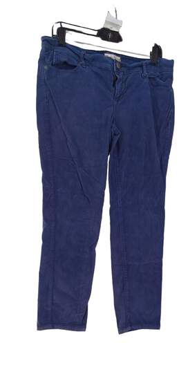 Womens Blue Dark Wash Stretch Pockets Denim Straight Jeans Size 29