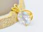 14K Yellow Gold Round Cut CZ Pendant 1.4g image number 2