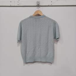 William Kasper Blue Cashmere Sweater Women's Size L alternative image