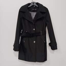 Calvin Klein Women's Black Trench Coat Size PS