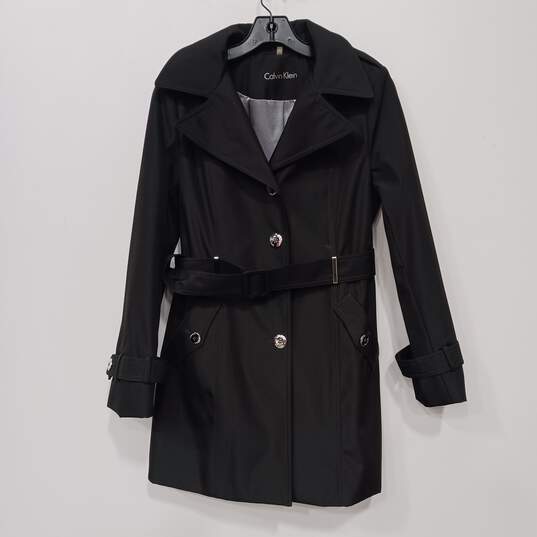 Calvin Klein Women's Black Trench Coat Size PS image number 1