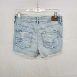 American Eagle Light Blue Distressed Shorts WM Size 10 NWT alternative image