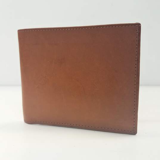 COACH Brown Leather Bifold Wallet Men's image number 2
