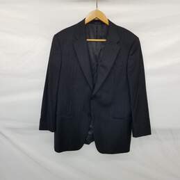 Armani Collezioni Men's Black Wool Suit Jacket