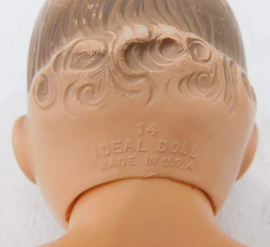 Vintage Baby Dolls Ideal Rubber Plastic Molded & Unmarked Soft Body Composition image number 8