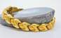 14K Gold Brushed Textured & Smooth Puffed Zig Zag Panels Linked Bracelet 15.6g image number 2