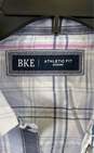 NWT BKE Mens Multicolor Plaid Athletic Fit Short Sleeve Button-Up Shirt Size M image number 4