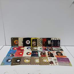 Bundle of 30 Assorted Vintage 7" Vinyl Records
