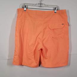 Mens Pockets Flat Front Drawstring Swim Board Shorts Size 36 alternative image