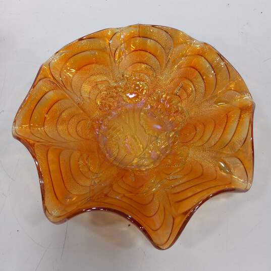 Set of Two Carnival Glass Centerpiece Dishes image number 2