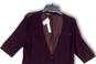 NWT Womens Purple Short Sleeve Pockets Button Front Cardigan Sweater Sz XL image number 3