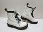Dr. Martens Air Wair 11821 White Leather Boots 8 Black Eyelet Sz 5L image number 1
