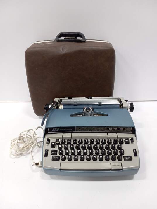 SCM Smith Corona Electra 110 Typewriter & Hard Travel Case image number 1