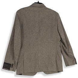 NWT Womens Gray Notch Lapel Flap Pocket Two Button Blazer Size 42S alternative image