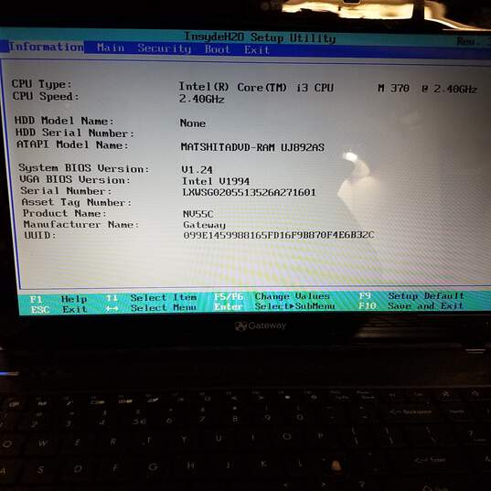Gateway NV55C  Intel Core i3@2.4GHz Memory 4GB Screen 15inch image number 5