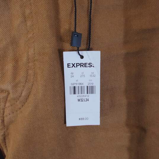 Express Men Brown Jeans 32 NWT image number 4