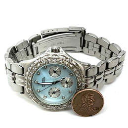 Designer Fossil BQ-9111 Silver-Tone Stainless Steel Round Analog Wristwatch