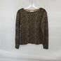 Oscar De LA Renta Women's Leopard Print Merino Wool Long Sleeve Top Size S image number 1