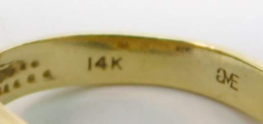 14K Gold Modernist Ridged Chevron Band Ring 4.0g image number 5
