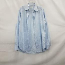 Brioni Blue Dress Shirt Size 43/ 17