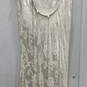 Womens Ivory Beaded Scoop Neck Sleeveless Pullover Maxi Dress Size 10 image number 4
