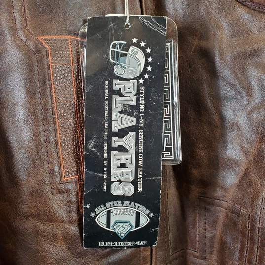 Bare Fox Vintage Men's Brown Leather Jacket SZ 2XL NWT image number 8