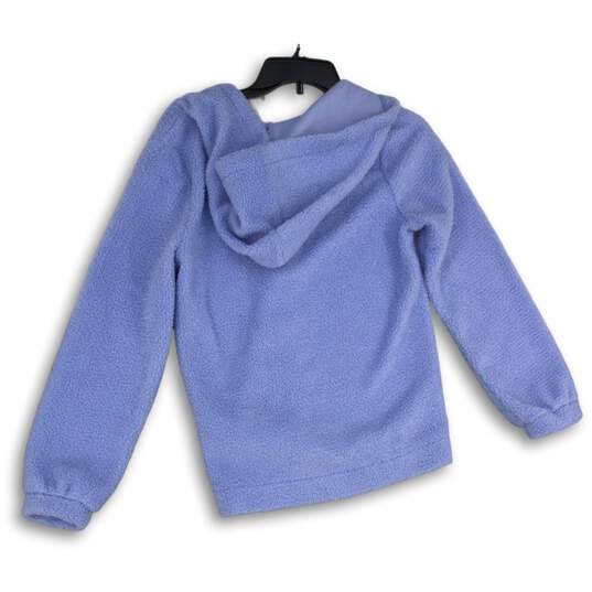 NWT LOFT Womens Blue Drawstring Long Sleeve Winter Pullover Hoodie Size XS image number 2