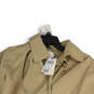 NWT Womens Tan Long Sleeve Spread Collar Cropped Jacket Size Medium image number 3