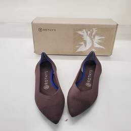 Rothy's Women's The Point Mink Brown Knit Flats Size 7.5