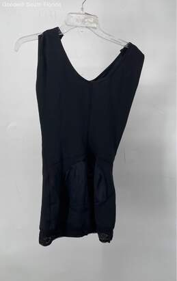 Lycra Womens Black Adjustable Strap Stretch One-Piece Bodysuit Body Shaper Sz L alternative image
